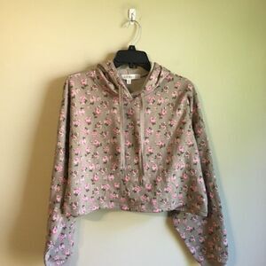 Row a medium floral hoodie
